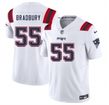Men's New England Patriots #55 Garrett Bradbury White 2025 F.U.S.E. Vapor Limited Football Stitched Jersey
