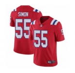 Men's New England Patriots #55 John Simon Red Alternate Vapor Untouchable Limited Player Football Jersey