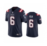 Men's New England Patriots #6 Nick Folk Navy Vapor Untouchable Limited Stitched Jersey
