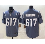 Men's New England Patriots #617 Minuteman 2025 F.U.S.E. “Rivalries†Vapor Limited Football Stitched Jersey