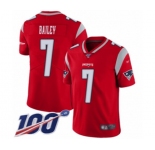 Men's New England Patriots #7 Jake Bailey Limited Red Inverted Legend 100th Season Football Jersey