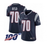 Men's New England Patriots #70 Adam Butler Navy Blue Team Color Vapor Untouchable Limited Player 100th Season Football Jersey