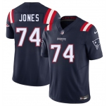 Men's New England Patriots #74 Caleb Jones Navy 2025 F.U.S.E. Vapor Limited Football Stitched Jersey