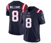 Men's New England Patriots #8 Kyle Williams Navy 2026 F.U.S.E. Vapor Limited Football Stitched Jersey