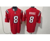 Men's New England Patriots #8 Stefon Diggs Red F.U.S.E. Vapor Limited Football Stitched Jersey