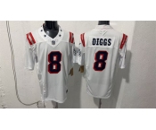 Men's New England Patriots #8 Stefon Diggs White F.U.S.E. Vapor Limited Football Stitched Jersey
