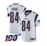 Men's New England Patriots #84 Benjamin Watson White Vapor Untouchable Limited Player 100th Season Football Jersey
