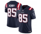 Men's New England Patriots #85 Hunter Henry Navy 2025 F.U.S.E. With 4-Star C Patch Vapor Limited Stitched Jersey
