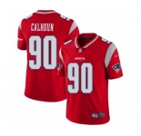 Men's New England Patriots #90 Shilique Calhoun Limited Red Inverted Legend Football Jersey
