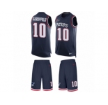 Men's Nike New England Patriots #10 Jimmy Garoppolo Limited Navy Blue Tank Top Suit NFL Jersey