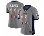 Men's Nike New England Patriots #11 Drew Bledsoe Limited Gray Rush Drift Fashion NFL Jersey