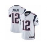 Men's Nike New England Patriots #12 Tom Brady Vapor Untouchable Limited White NFL Jersey