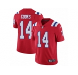 Men's Nike New England Patriots #14 Brandin Cooks Vapor Untouchable Limited Red Alternate NFL Jersey
