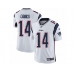 Men's Nike New England Patriots #14 Brandin Cooks Vapor Untouchable Limited White NFL Jersey