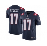 Men's Nike New England Patriots #17 Devin Street Limited Navy Blue Rush NFL Jersey