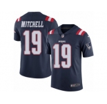 Men's Nike New England Patriots #19 Malcolm Mitchell Limited Navy Blue Rush NFL Jersey