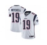 Men's Nike New England Patriots #19 Malcolm Mitchell Vapor Untouchable Limited White NFL Jersey