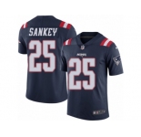 Men's Nike New England Patriots #25 Bishop Sankey Limited Navy Blue Rush NFL Jersey