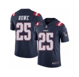 Men's Nike New England Patriots #25 Eric Rowe Limited Navy Blue Rush NFL Jersey