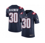 Men's Nike New England Patriots #30 Duron Harmon Limited Navy Blue Rush NFL Jersey