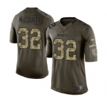 Men's Nike New England Patriots #32 Devin McCourty Limited Green Salute to Service NFL Jersey