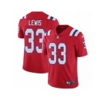 Men's Nike New England Patriots #33 Dion Lewis Vapor Untouchable Limited Red Alternate NFL Jersey