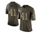 Men's Nike New England Patriots #41 Cyrus Jones Limited Green Salute to Service NFL Jersey