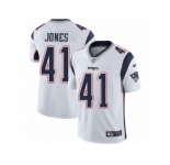 Men's Nike New England Patriots #41 Cyrus Jones White Vapor Untouchable Limited Player NFL Jersey