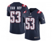 Men's Nike New England Patriots #53 Kyle Van Noy Limited Navy Blue Rush NFL Jersey