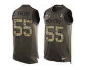 Men's Nike New England Patriots #55 Jonathan Freeny Limited Green Salute to Service Tank Top NFL Jersey