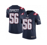Men's Nike New England Patriots #56 Andre Tippett Limited Navy Blue Rush NFL Jersey