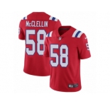 Men's Nike New England Patriots #58 Shea McClellin Vapor Untouchable Limited Red Alternate NFL Jersey