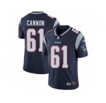 Men's Nike New England Patriots #61 Marcus Cannon Vapor Untouchable Limited Navy Blue Team Color NFL Jersey