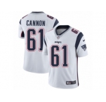 Men's Nike New England Patriots #61 Marcus Cannon Vapor Untouchable Limited White NFL Jersey