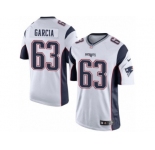 Men's Nike New England Patriots #63 Antonio Garcia Limited White NFL Jersey