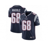 Men's Nike New England Patriots #68 LaAdrian Waddle Vapor Untouchable Limited Navy Blue Team Color NFL Jersey