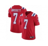Men's Nike New England Patriots #7 Jacoby Brissett Vapor Untouchable Limited Red Alternate NFL Jersey