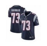 Men's Nike New England Patriots #73 John Hannah Vapor Untouchable Limited Navy Blue Team Color NFL Jersey