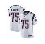 Men's Nike New England Patriots #75 Ted Karras Vapor Untouchable Limited White NFL Jersey