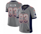 Men's Nike New England Patriots #83 Dwayne Allen Limited Gray Rush Drift Fashion NFL Jersey