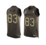 Men's Nike New England Patriots #83 Dwayne Allen Limited Green Salute to Service Tank Top NFL Jersey