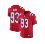 Men's Nike New England Patriots #93 Lawrence Guy Vapor Untouchable Limited Red Alternate NFL Jersey