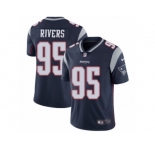 Men's Nike New England Patriots #95 Derek Rivers Vapor Untouchable Limited Navy Blue Team Color NFL Jersey