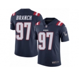 Men's Nike New England Patriots #97 Alan Branch Limited Navy Blue Rush NFL Jersey