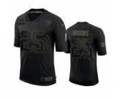 New England Patriots #25 Terrence Brooks Black 2020 Salute To Service Limited Jersey