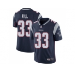 Nike New England Patriots #33 Jeremy Hill Navy Blue Team Color Men Stitched NFL Vapor Untouchable Limited Jersey