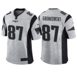 Nike New England Patriots #87 Rob Gronkowski 2016 Gridiron Gray II Men's NFL Limited Jersey