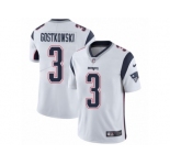 Nike Patriots #3 Stephen Gostkowski White Men's Stitched NFL Vapor Untouchable Limited Jersey