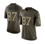 nike nfl jerseys new england patriots #87 gronkowski army green[nike Limited Salute To Service]