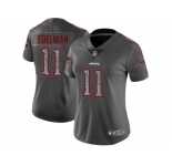 Women Nike New England Patriots #11 Julian Edelman Gray Static NFL Vapor Untouchable Limited Jersey